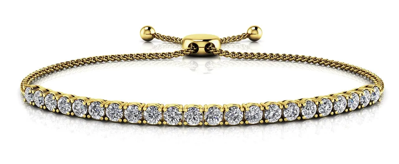 Timeless Dreams Adjustable Lab-Grown Diamond Bracelet with 1.03 ct.(finished) 2.2mm