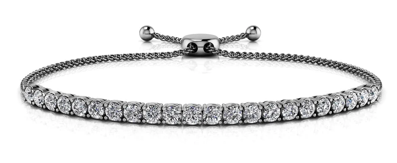 Timeless Dreams Adjustable Lab-Grown Diamond Bracelet with 1.03 ct.(finished) 2.2mm