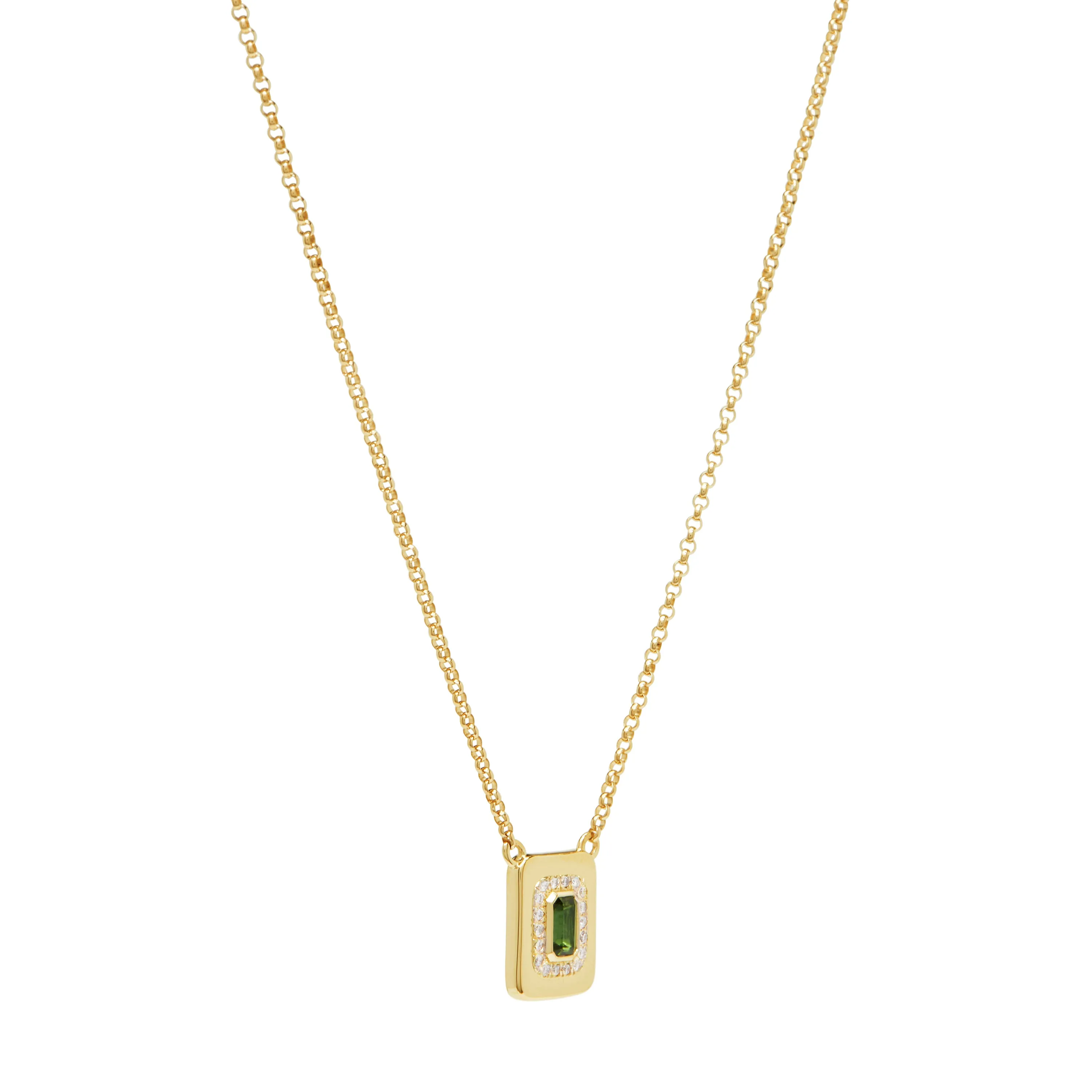 Tourmaline & Diamond Nugget Necklace