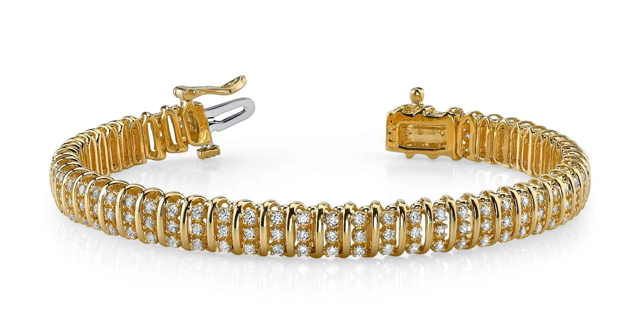 Triple Illusion Lab-Grown Diamond Bracelet with 3.90 ct.(finished) 1.75mm