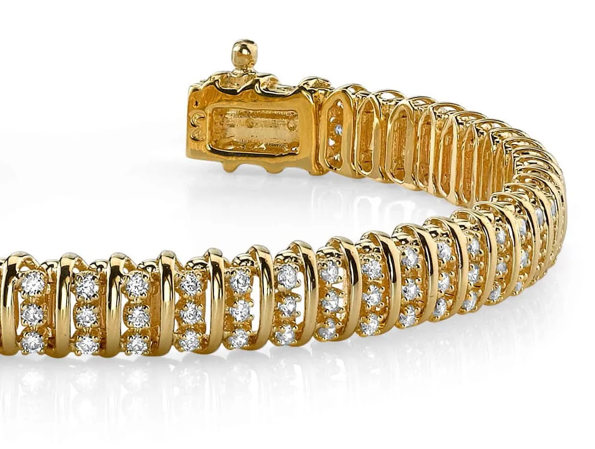 Triple Illusion Lab-Grown Diamond Bracelet with 3.90 ct.(finished) 1.75mm