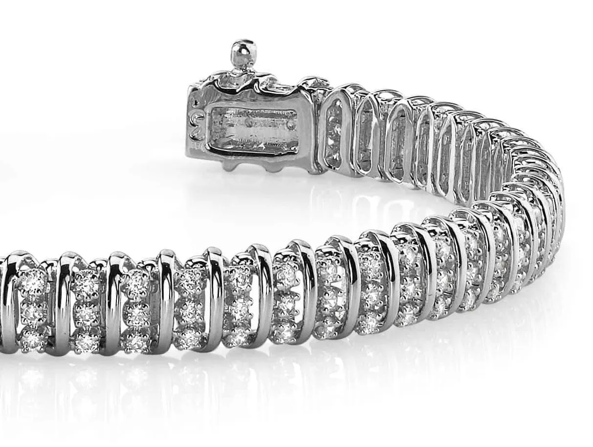 Triple Illusion Lab-Grown Diamond Bracelet with 3.90 ct.(finished) 1.75mm
