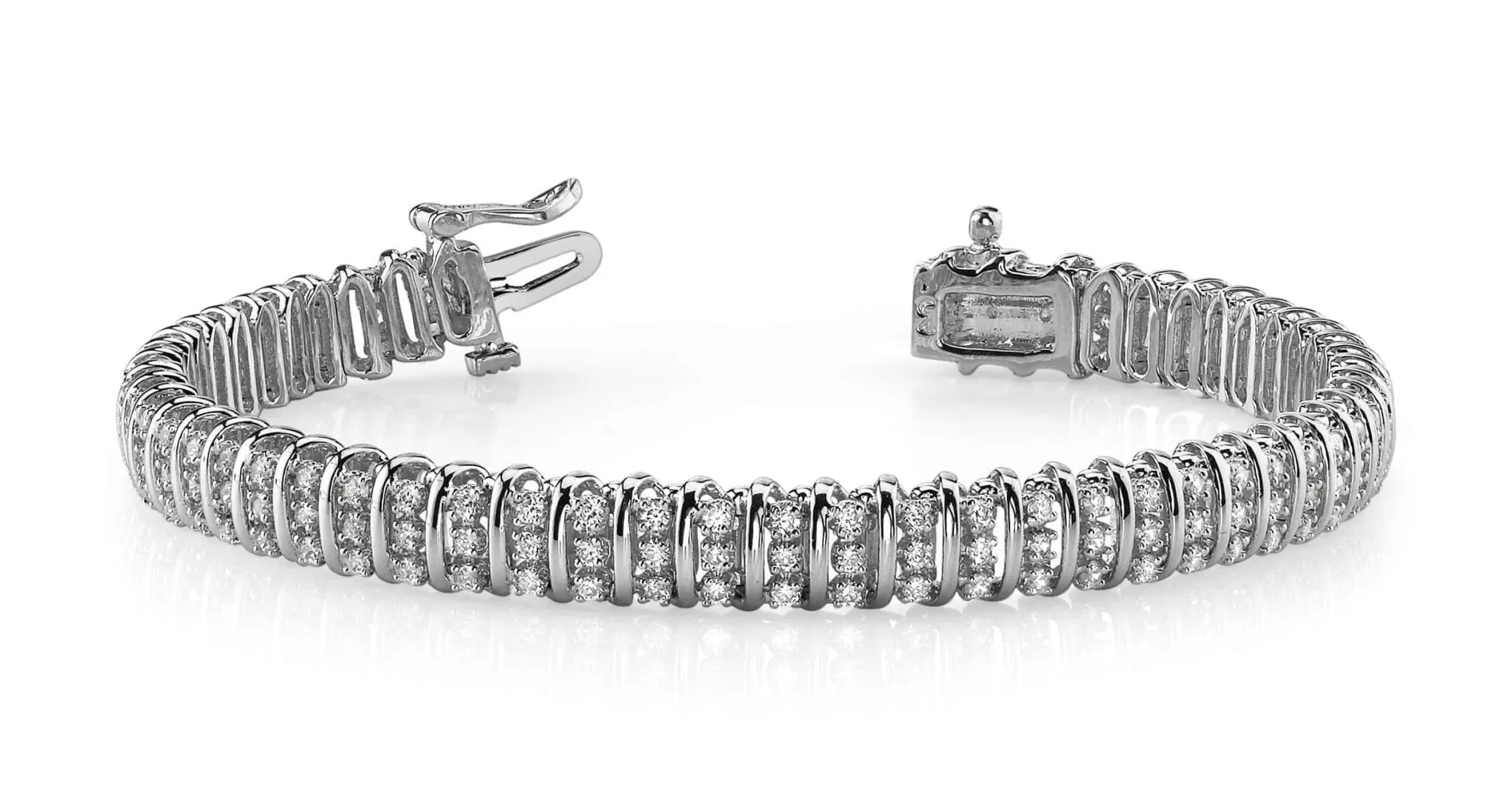 Triple Illusion Lab-Grown Diamond Bracelet with 3.90 ct.(finished) 1.75mm