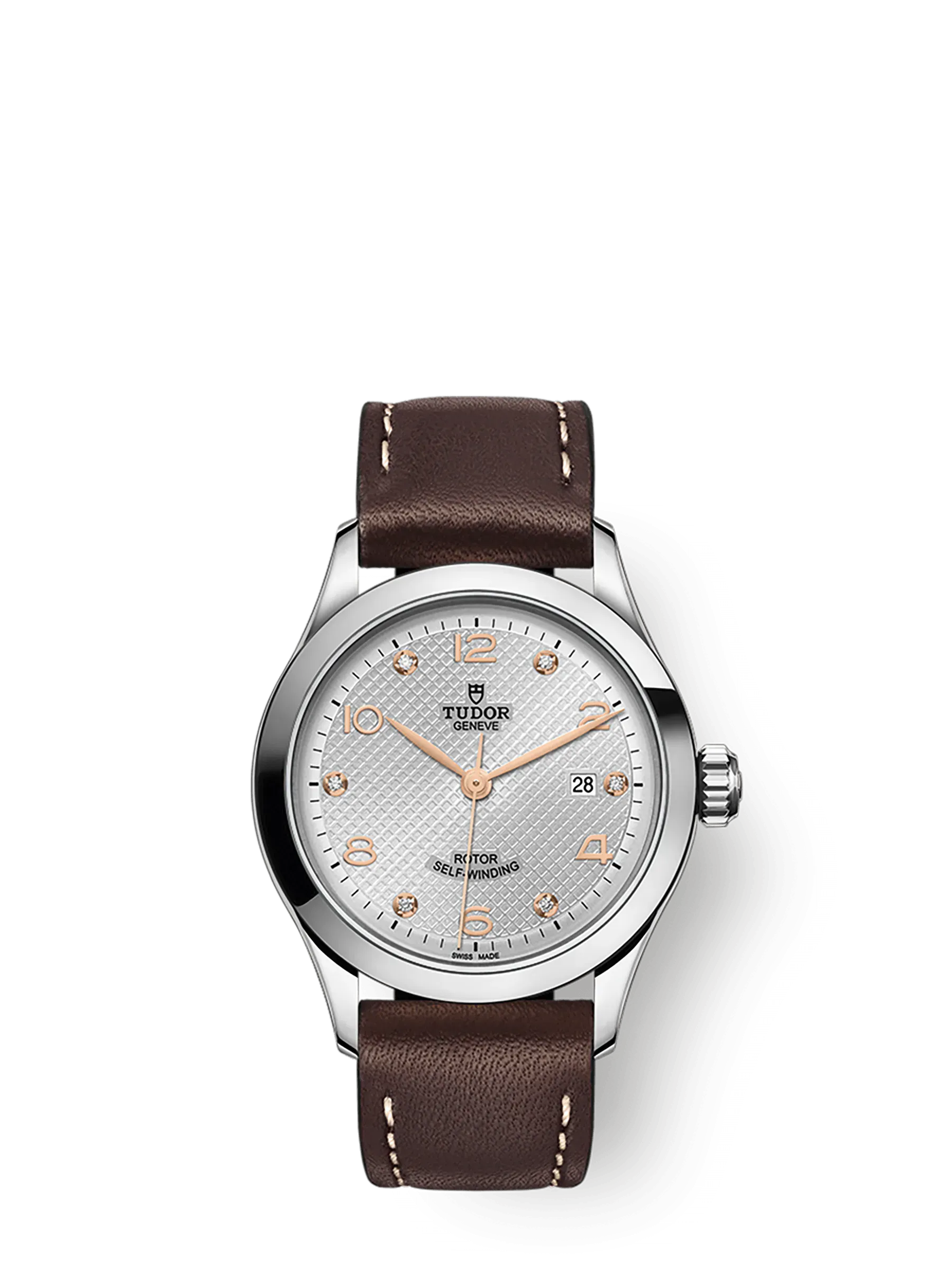 Tudor 1926, Stainless Steel and Diamond-set, 28mm, Ref# M91350-0007