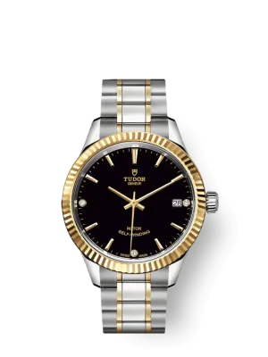 Tudor Style, Stainless Steel and Yellow Gold with Diamond-set, 34mm, Ref# M12313-0011