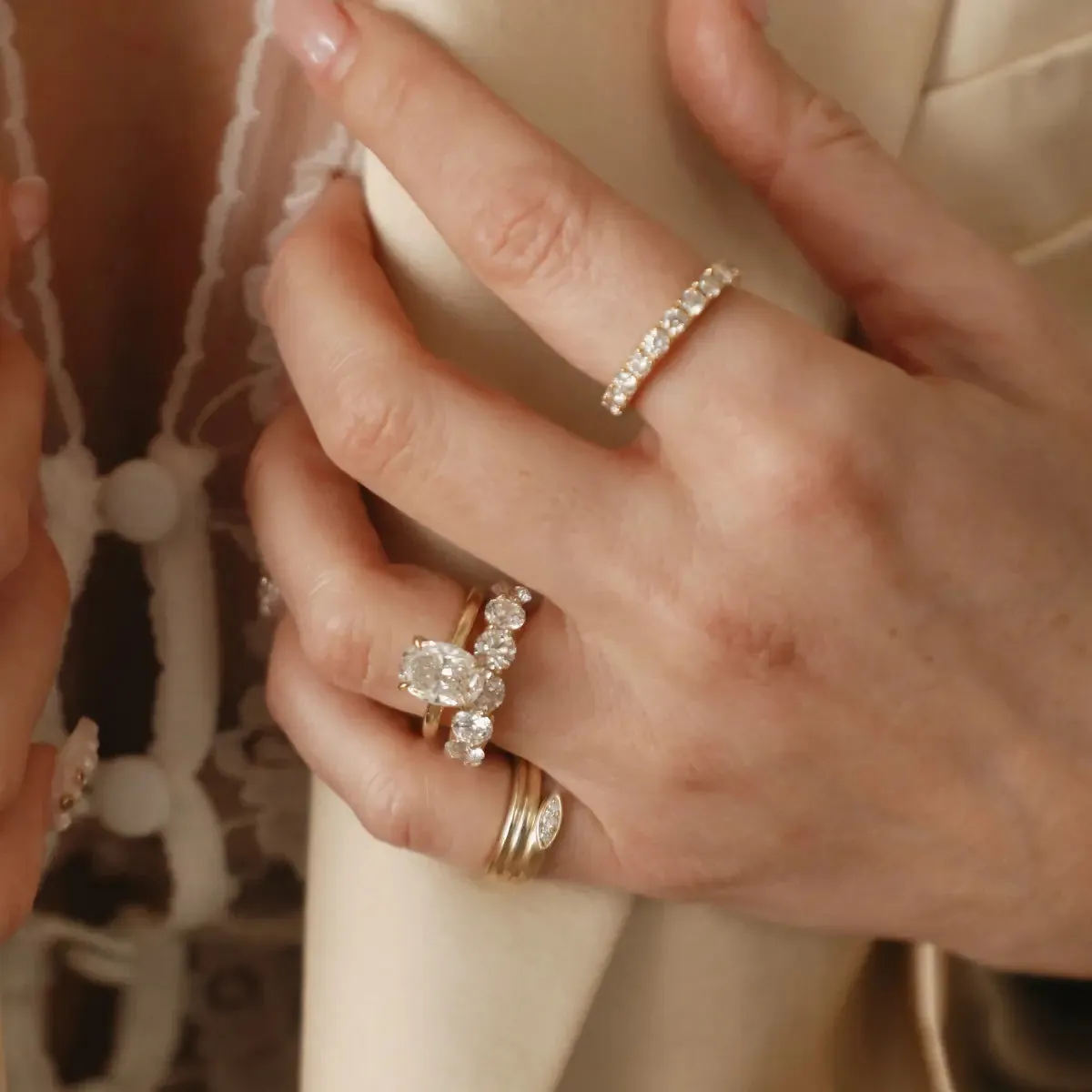 U Set Diamond Eternity Band