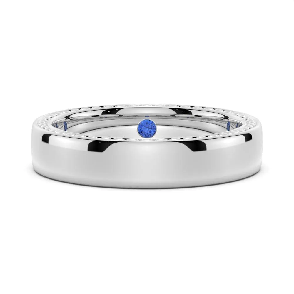 Unique Cinderella Staircase Princess Cut Moissanite Couple's Ring Set with Men's Wedding Band