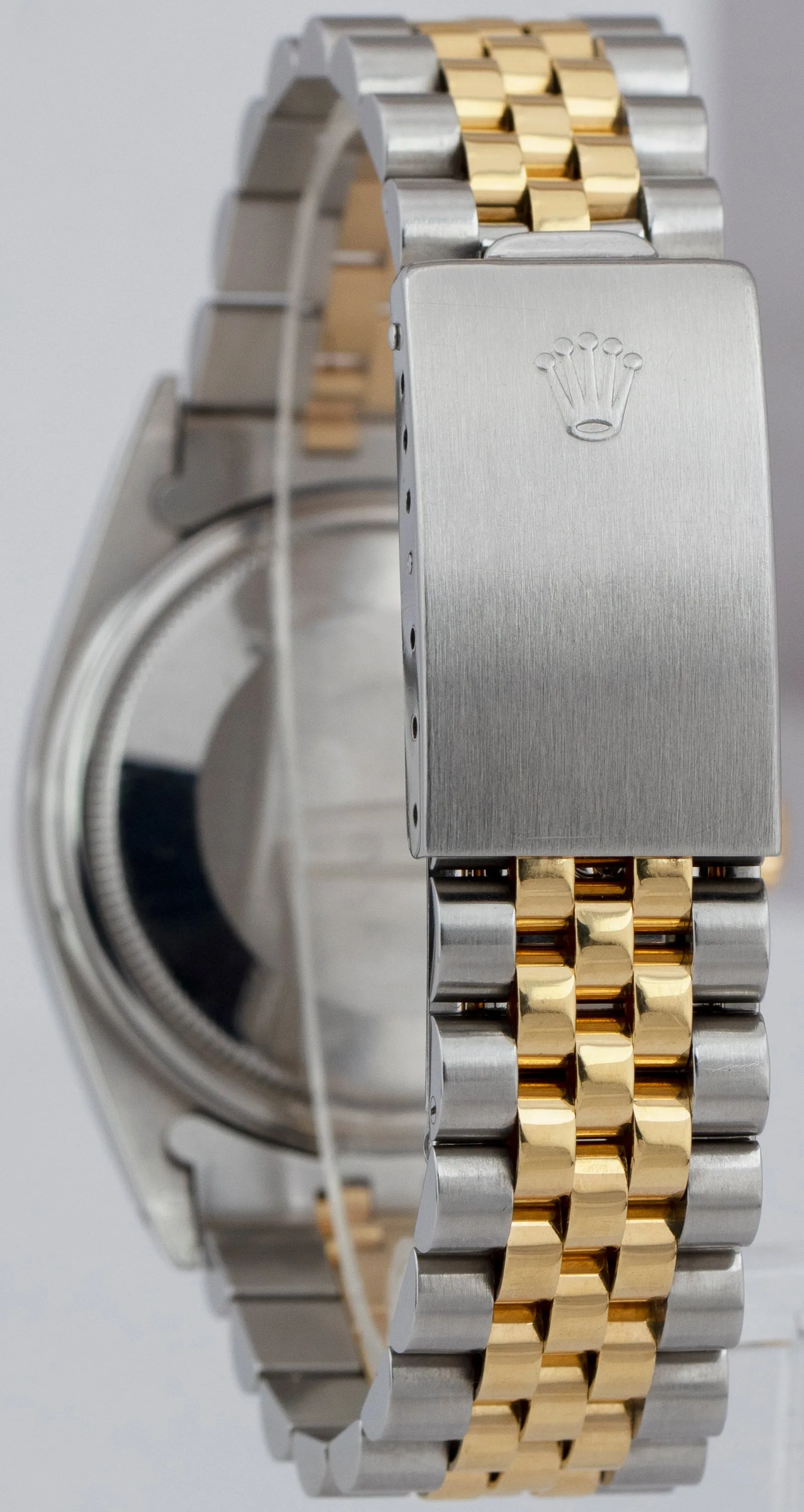 UNPOLISHED Rolex DateJust 36mm Silver 18K Gold Steel Two-Tone Watch 16013