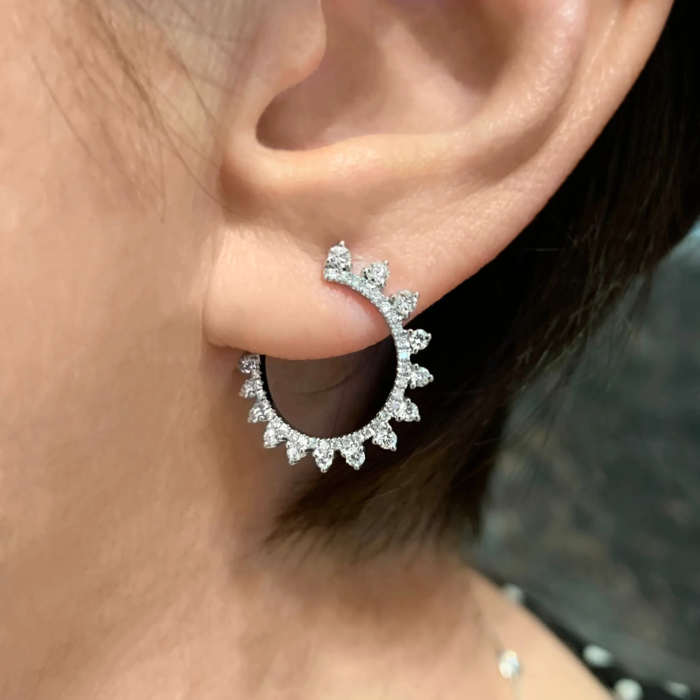 Unusual Diamond Hoops