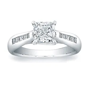 Vatche Channel-Set Princess Tapered X Prong Engagement Ring