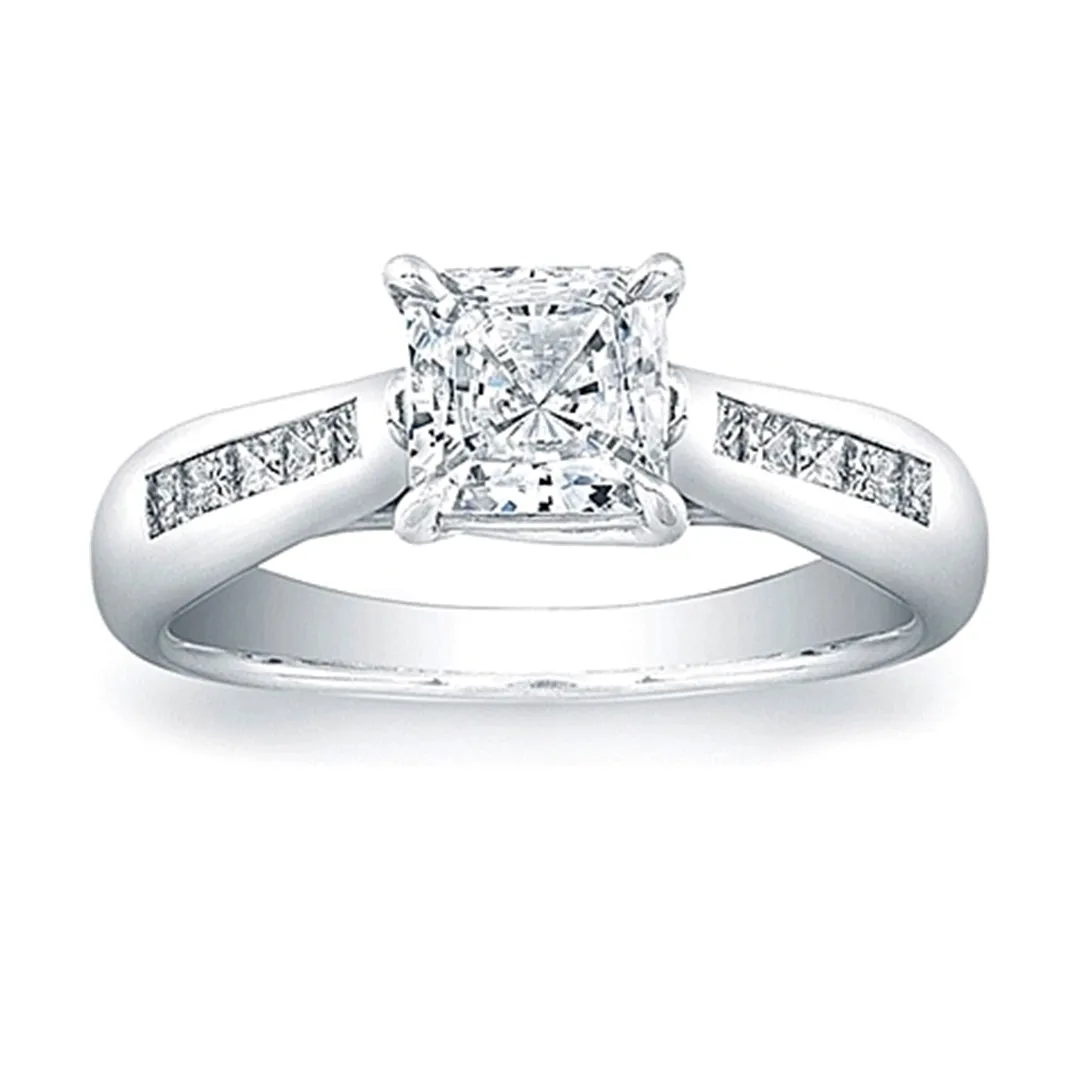 Vatche Channel-Set Princess Tapered X Prong Engagement Ring