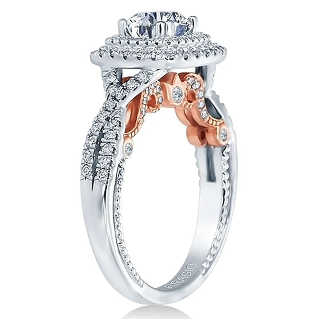 Verragio Double Halo Twist Engagement Ring