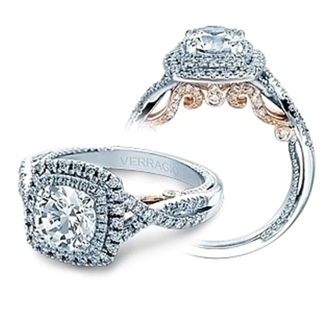 Verragio Double Halo Twist Engagement Ring