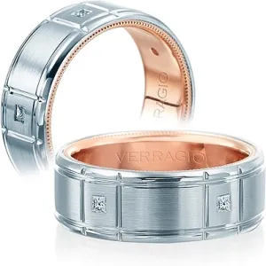 Verragio Satin Finish Diamond Men's Wedding Band