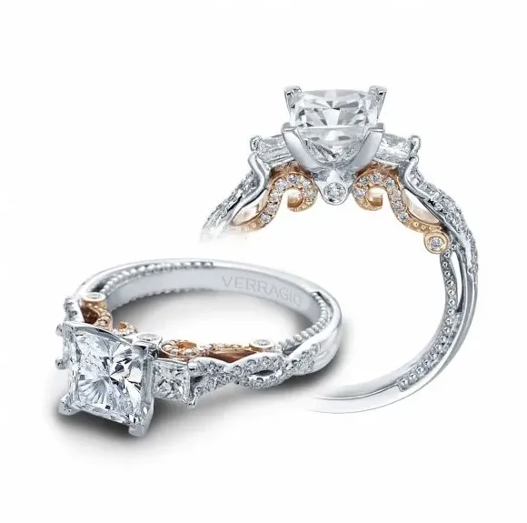 Verragio Three Stone Twist Engagement Ring