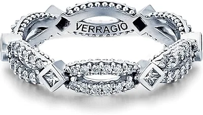Verragio Twist Bezel Set Diamond Wedding Band