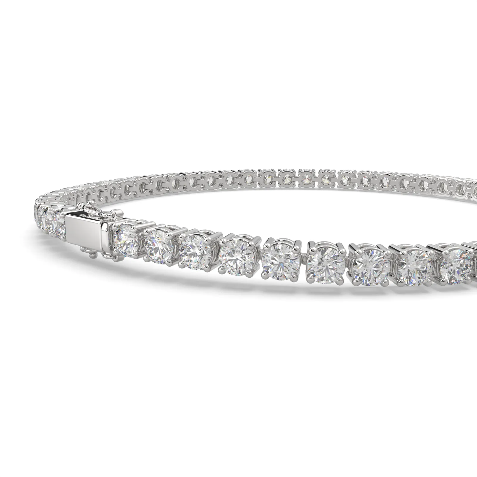 Vespera Round Cut Diamond Tennis Bracelet Prong Set (4 ctw)