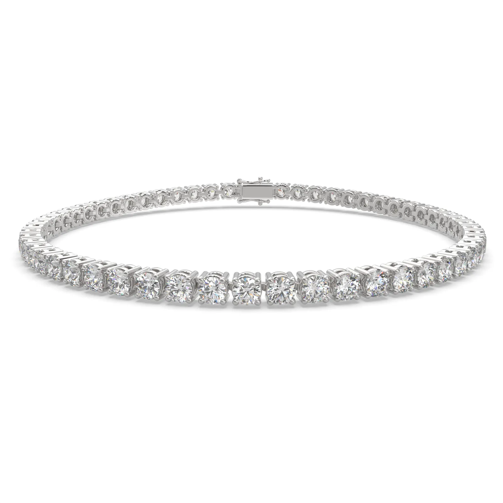 Vespera Round Cut Diamond Tennis Bracelet Prong Set (4 ctw)