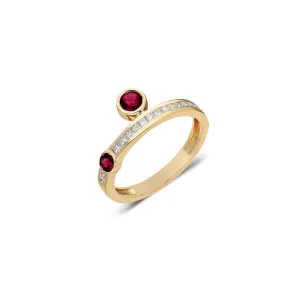 Vida Ruby and Diamond Ring