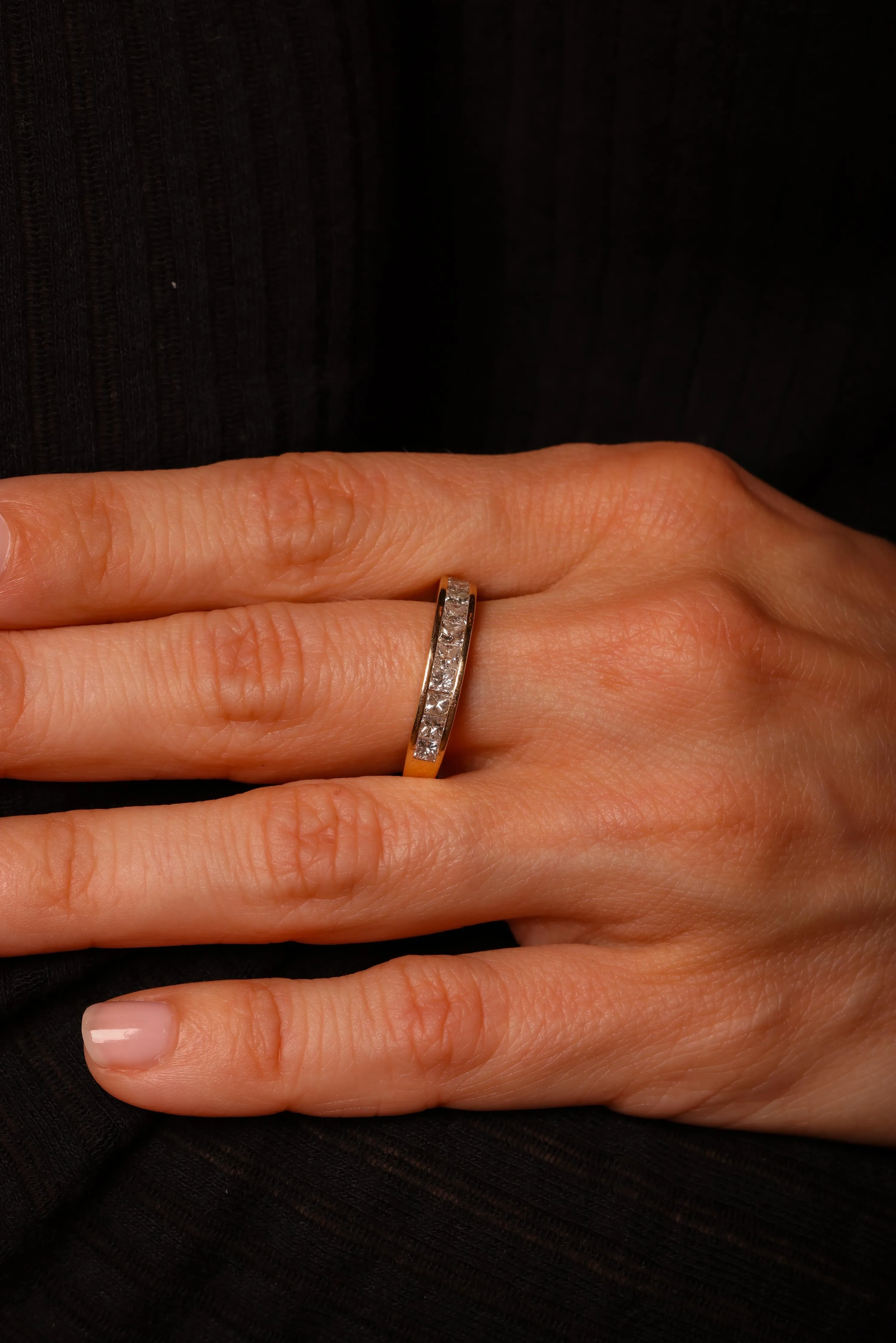Vintage Diamond 14K Yellow Gold Band