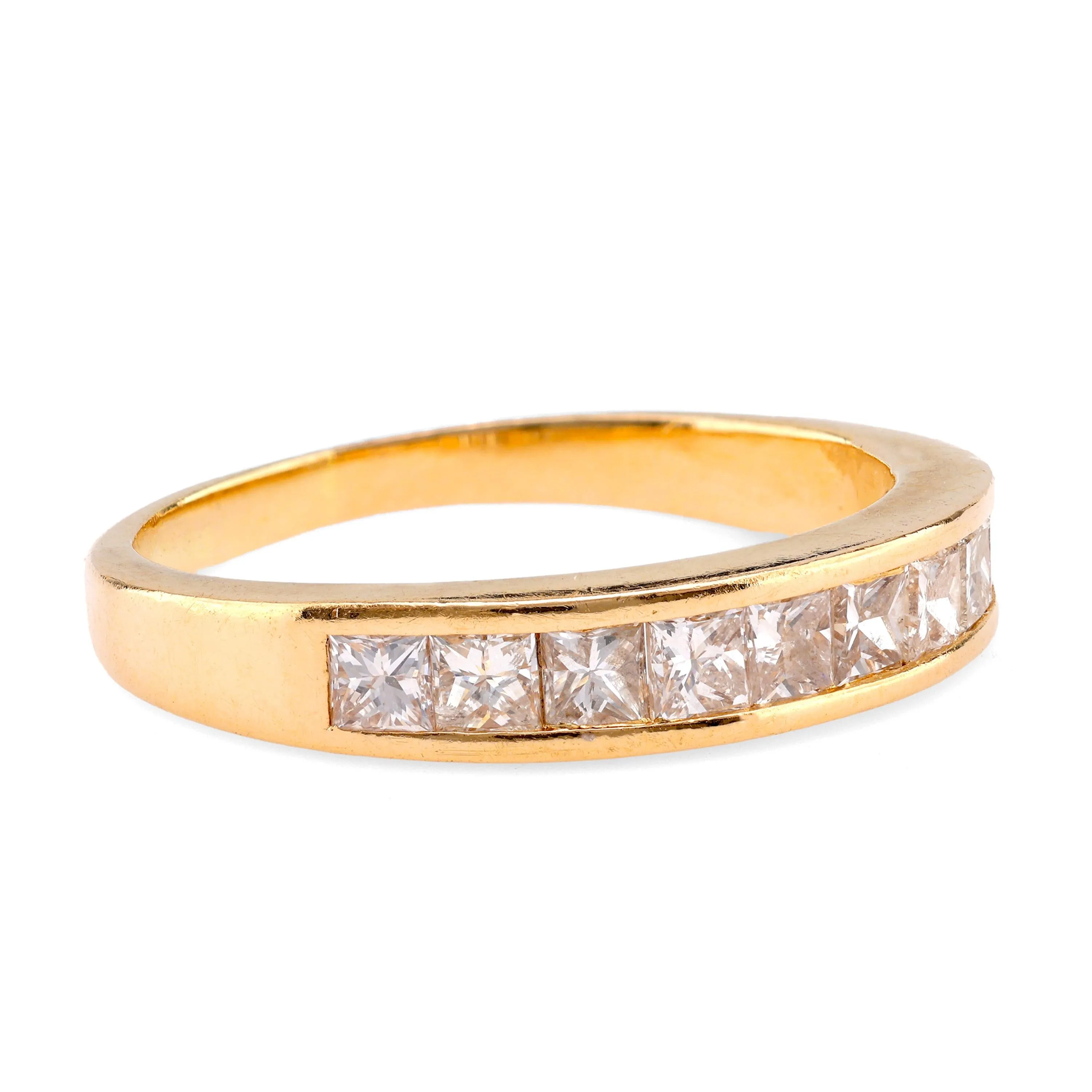 Vintage Diamond 14K Yellow Gold Band