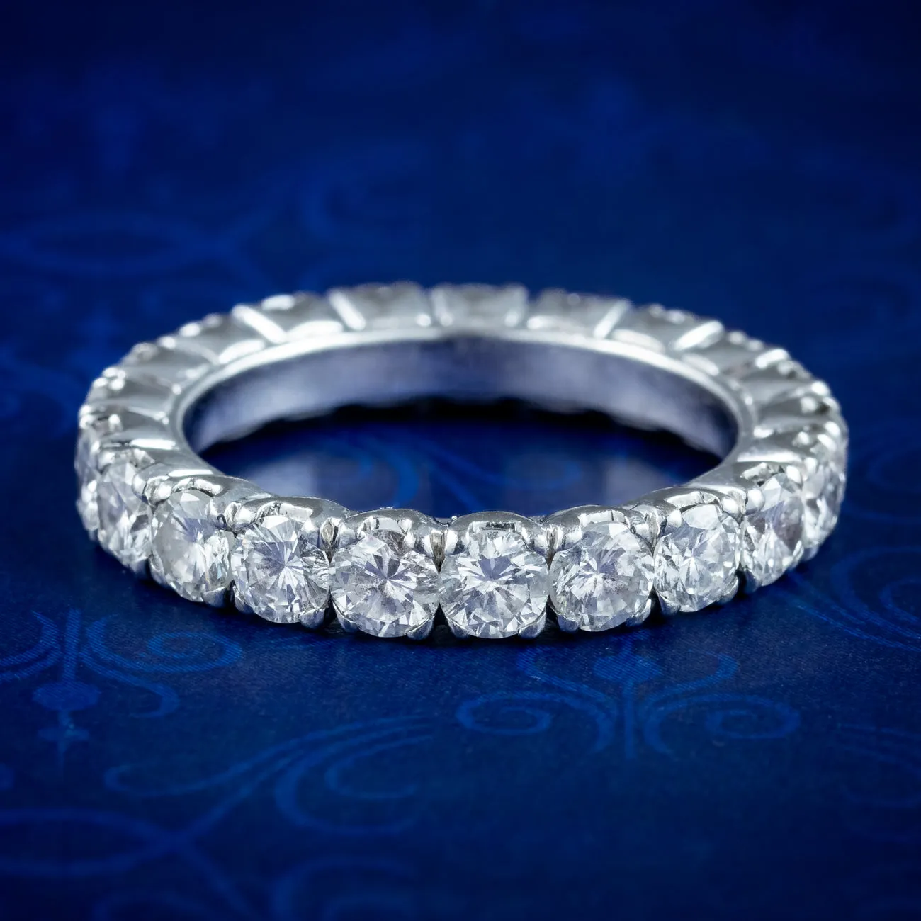 Vintage Diamond Full Eternity Ring 3.15ct of Diamond