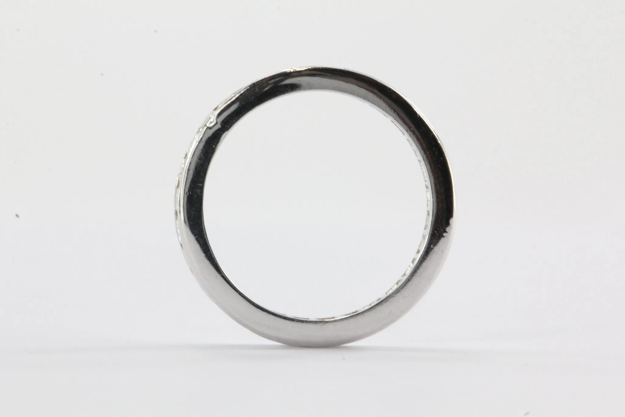 Vintage Platinum 1 CTW Diamond Eternity Band Ring Size 5