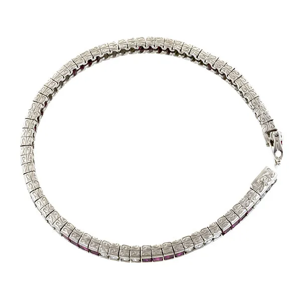 Vintage Ruby & Diamond Bracelet