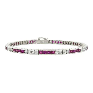 Vintage Ruby & Diamond Bracelet