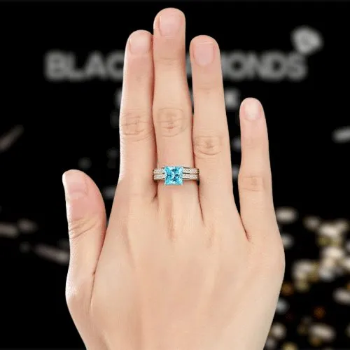 VIP Dream Ring- 1.5 Carat Princess Cut Wedding Ring Set