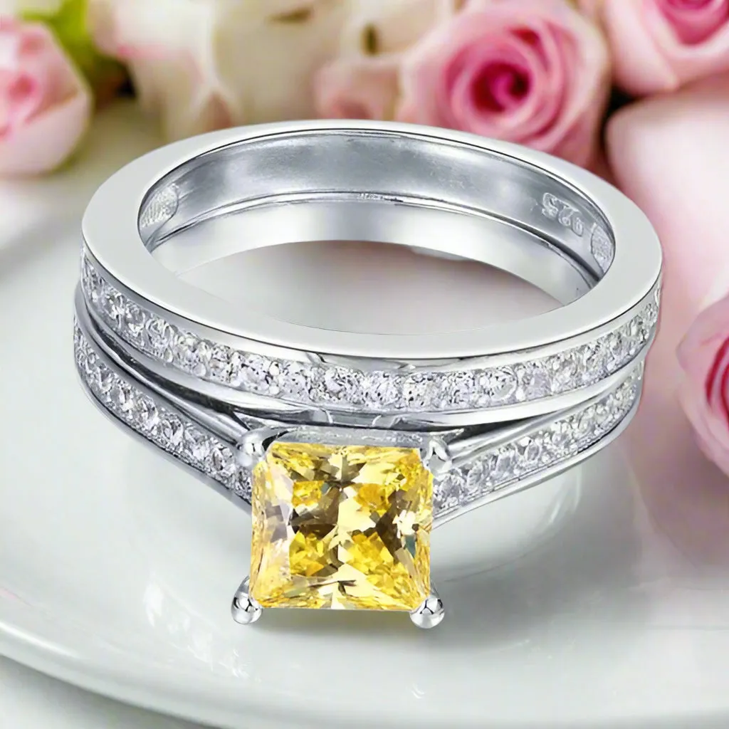VIP Dream Ring- 1.5 Carat Princess Cut Wedding Ring Set