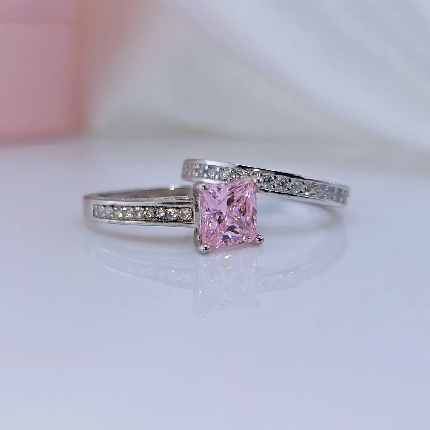 VIP Dream Ring- 1.5 Carat Princess Cut Wedding Ring Set