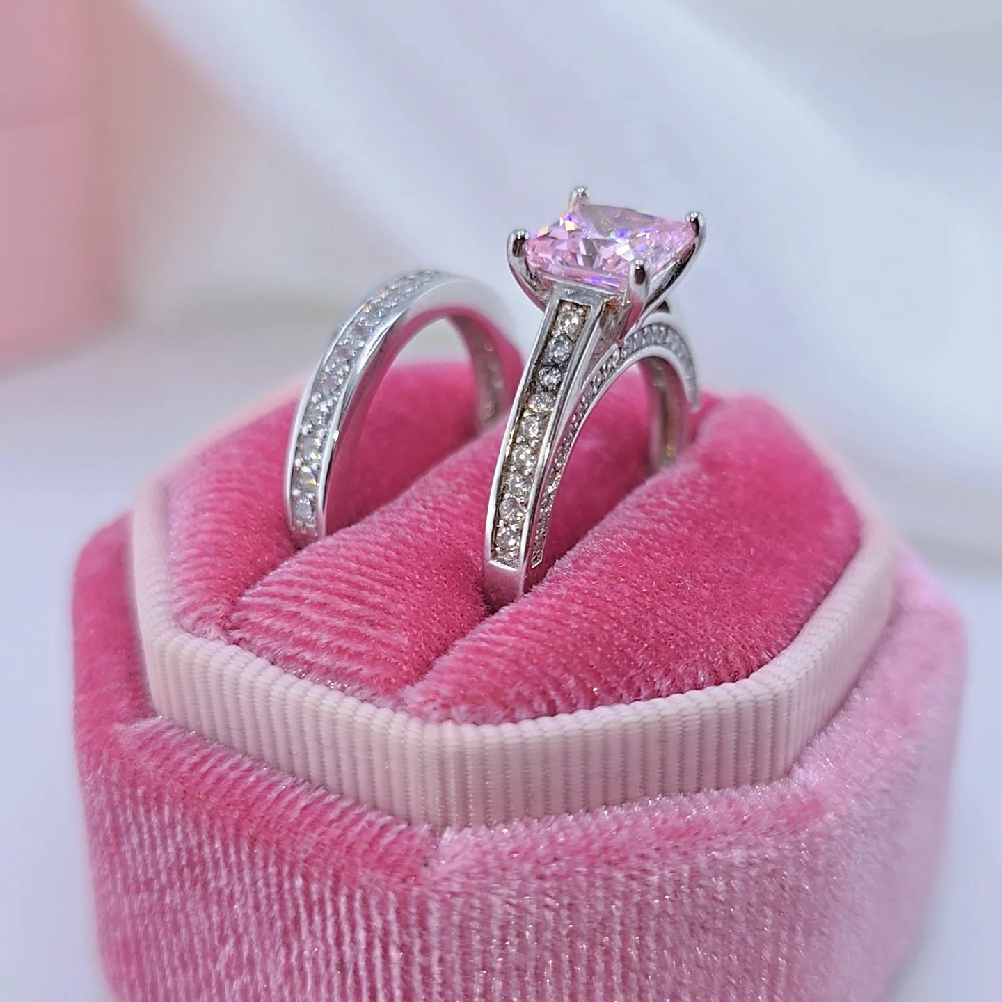 VIP Dream Ring- 1.5 Carat Princess Cut Wedding Ring Set