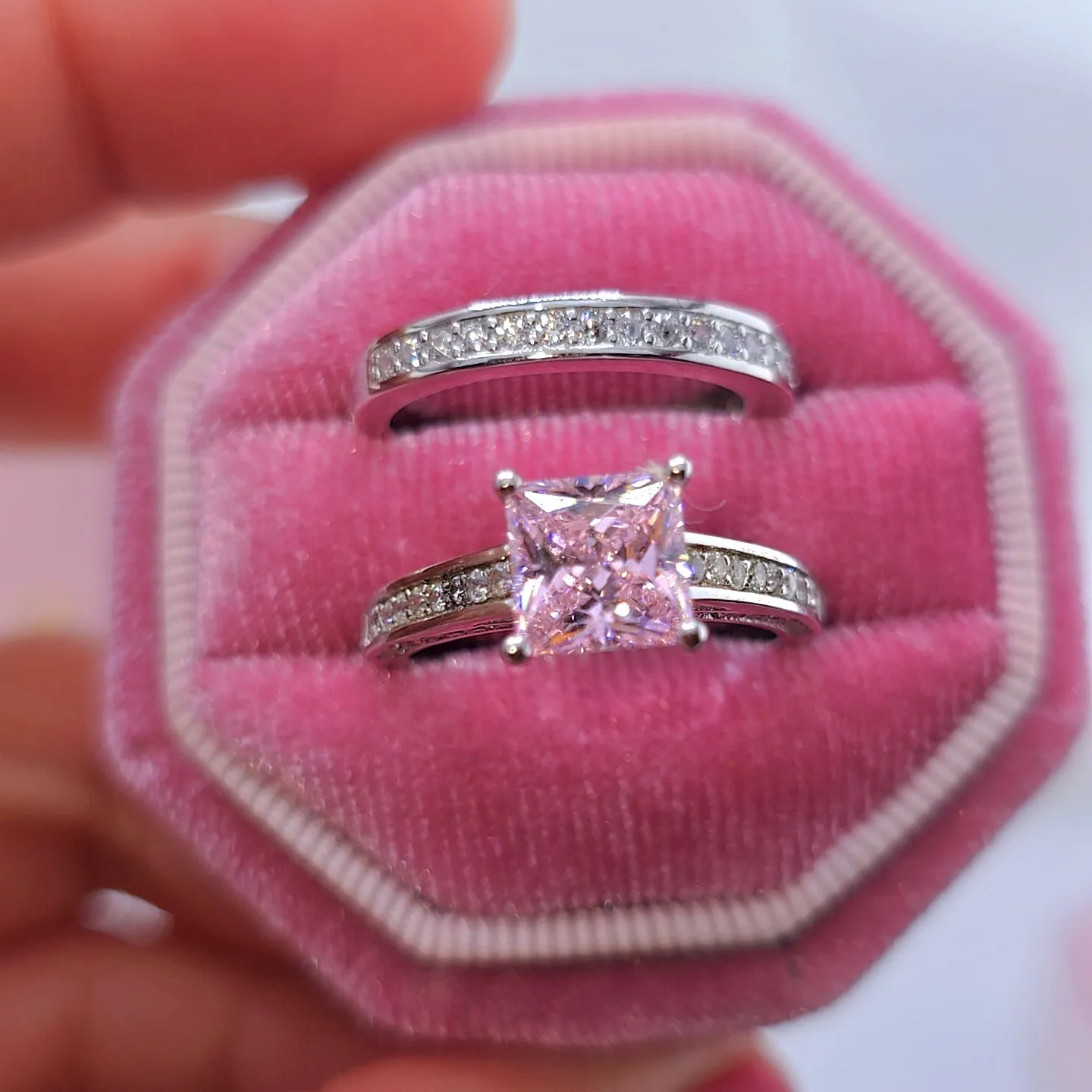 VIP Dream Ring- 1.5 Carat Princess Cut Wedding Ring Set