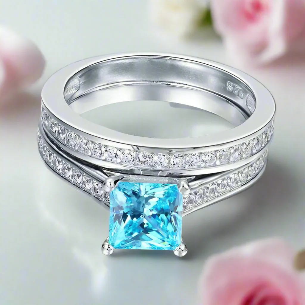 VIP Dream Ring- 1.5 Carat Princess Cut Wedding Ring Set
