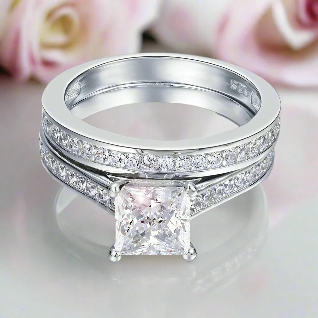 VIP Dream Ring- 1.5 Carat Princess Cut Wedding Ring Set