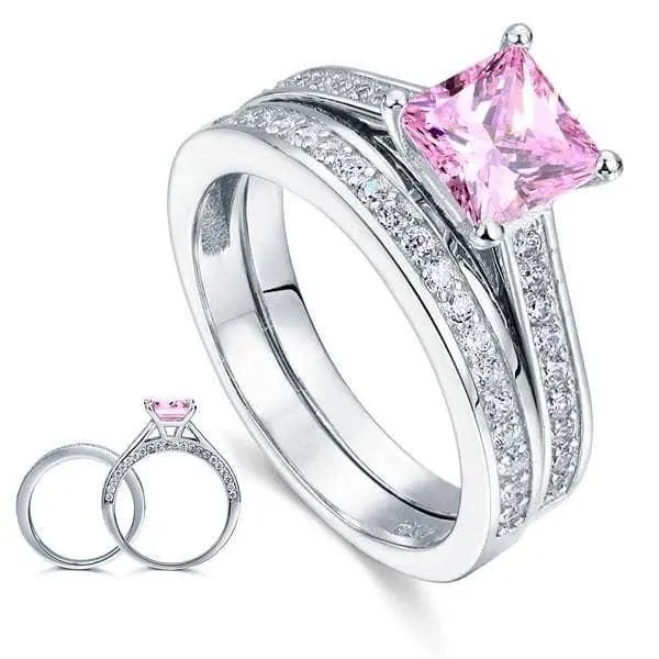 VIP Dream Ring- 1.5 Carat Princess Cut Wedding Ring Set