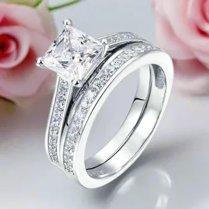 VIP Dream Ring- 1.5 Carat Princess Cut Wedding Ring Set
