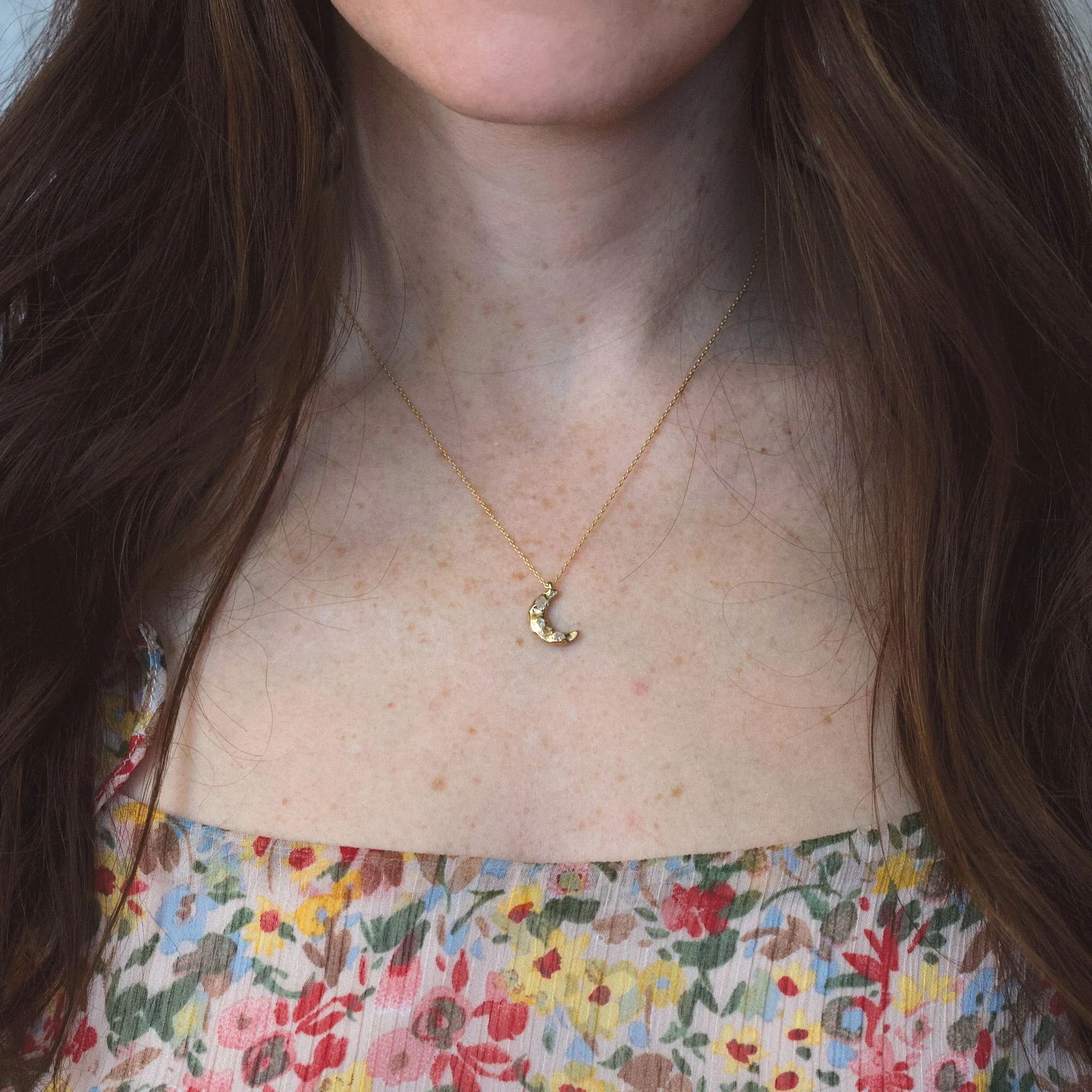 Waxing Moon Herkimer Pendant