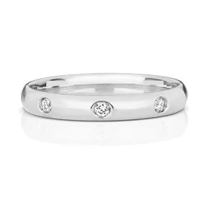 Wedding Ring With 3 Diamonds