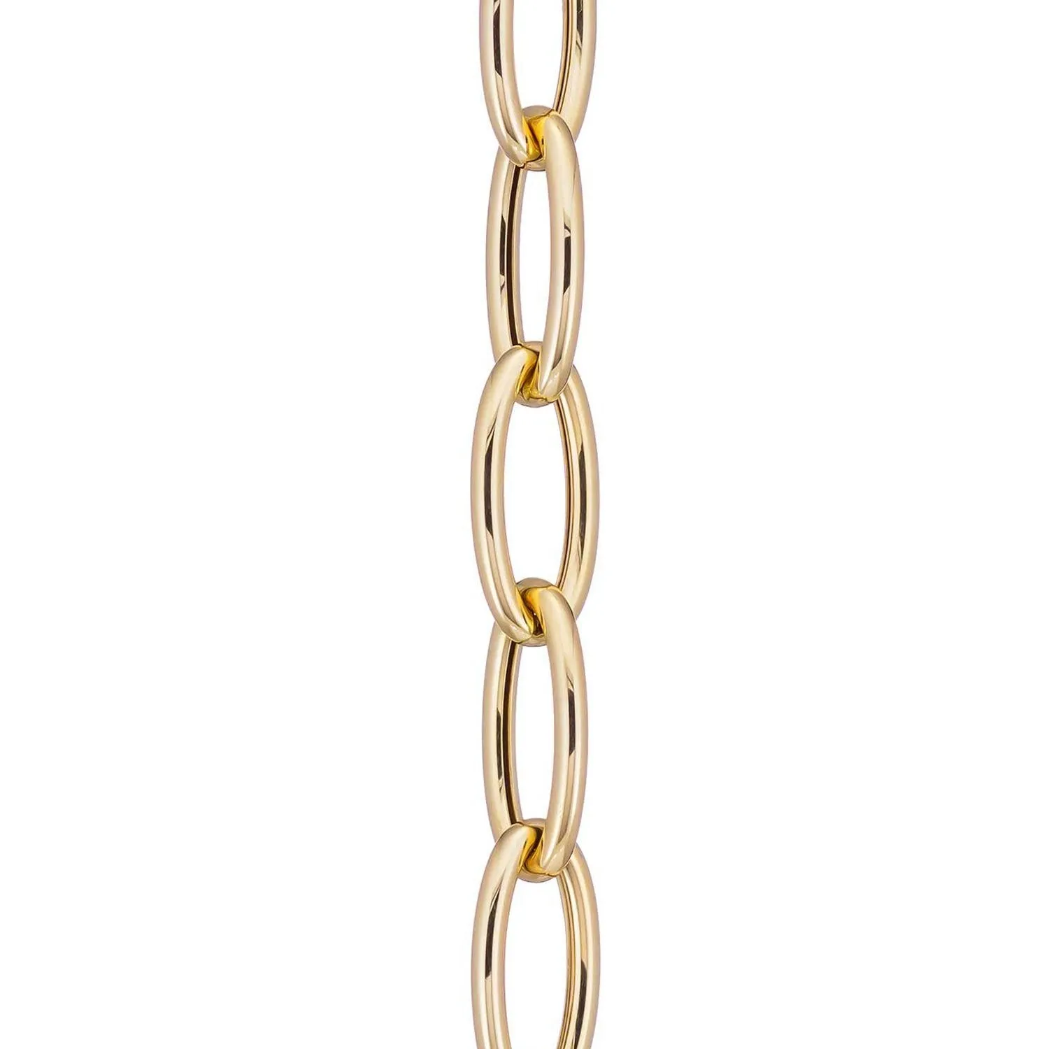 White Square & Oval Carabiner with Assorted Links Chain Necklaces