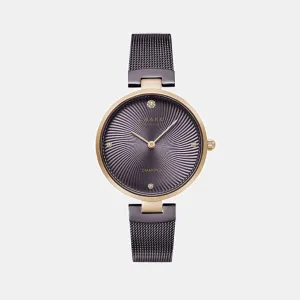 Women Brown Analog Stainless Steel Watch V256LXVNMN-DD