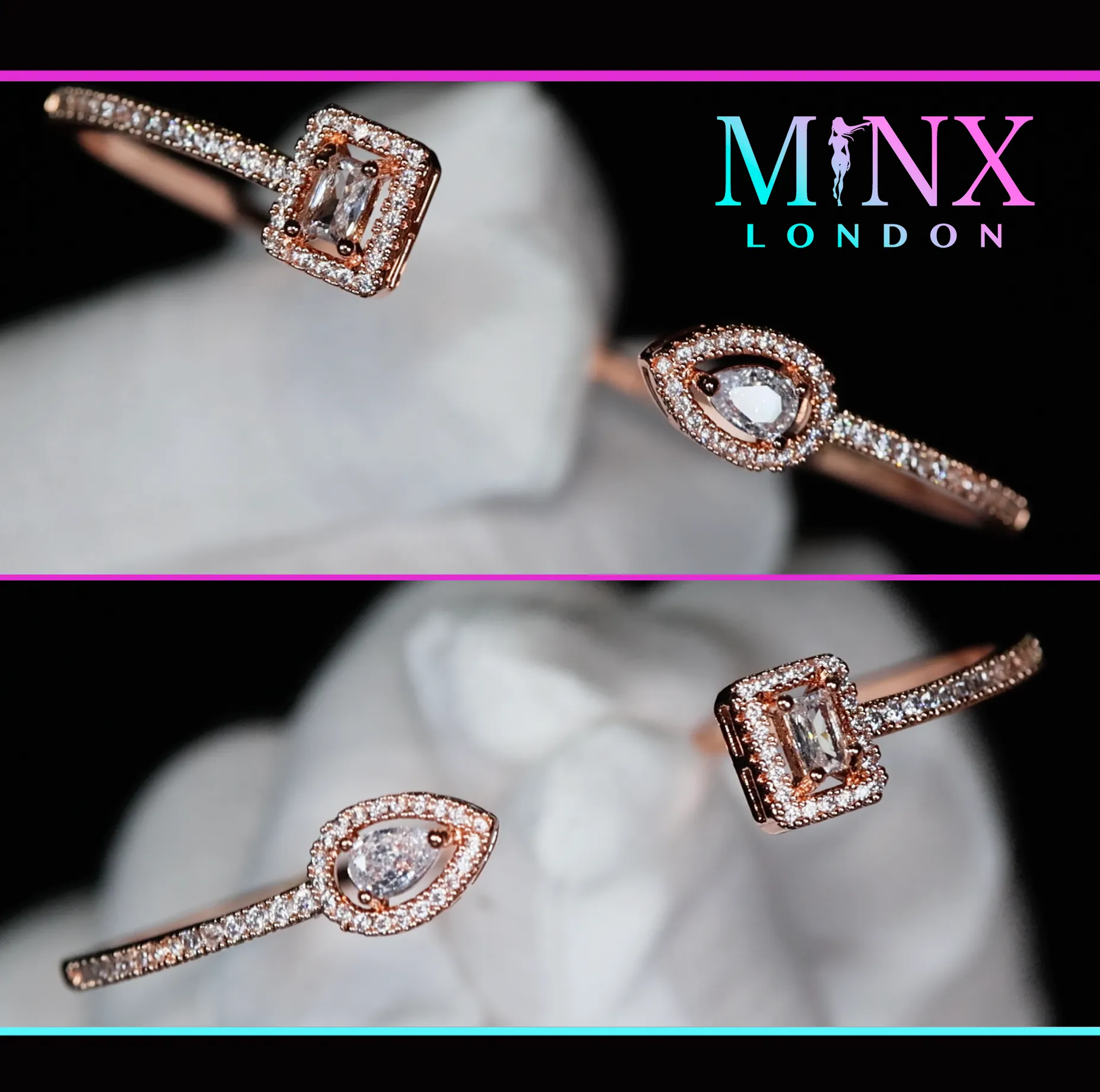 Womens Diamond Bracelet | Rose Gold Diamond Bracelet
