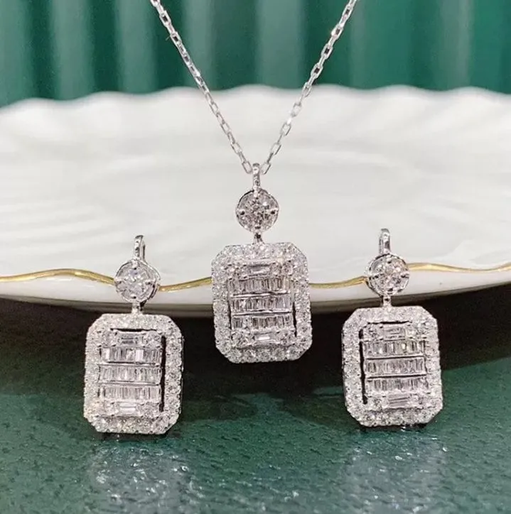 Womens Diamond Necklace | Diamond Necklace | Womens Necklace | Baguette Diamond Necklace | Womens Charm Necklace | Womens Diamond Pendant