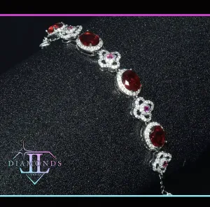 Womens Red Diamond Bracelet | Ruby Bracelet | Red Diamond Bracelet