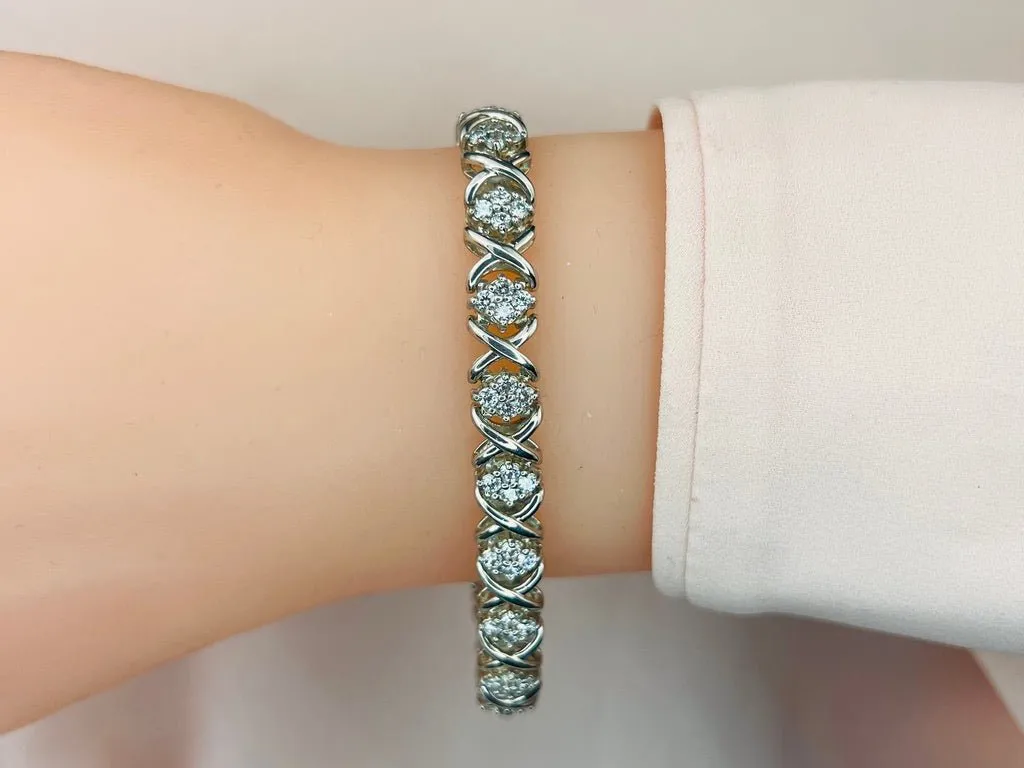 X Quad Diamond Bracelet with 4.01 ct.(finished) 2.6mm