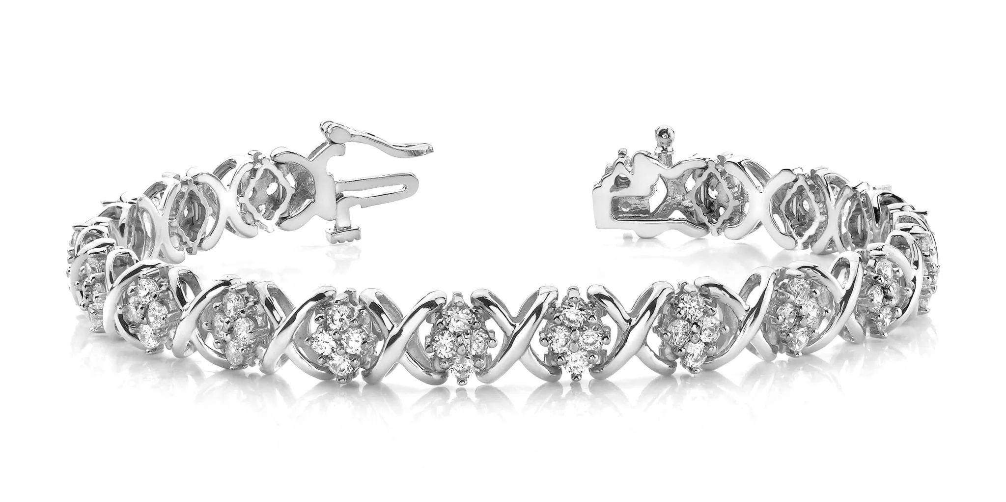X Quad Diamond Bracelet with 4.01 ct.(finished) 2.6mm