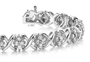 X Quad Diamond Bracelet with 4.01 ct.(finished) 2.6mm