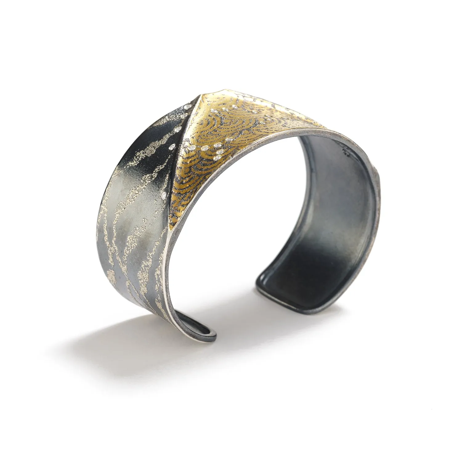 Yellow Gold and Diamond Cuff